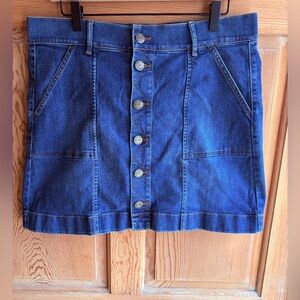 LOFT Classic Blue Denim Mini Skirt size 12